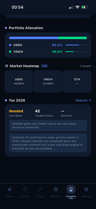 SUPER WALLET — Allocation and market heatmap