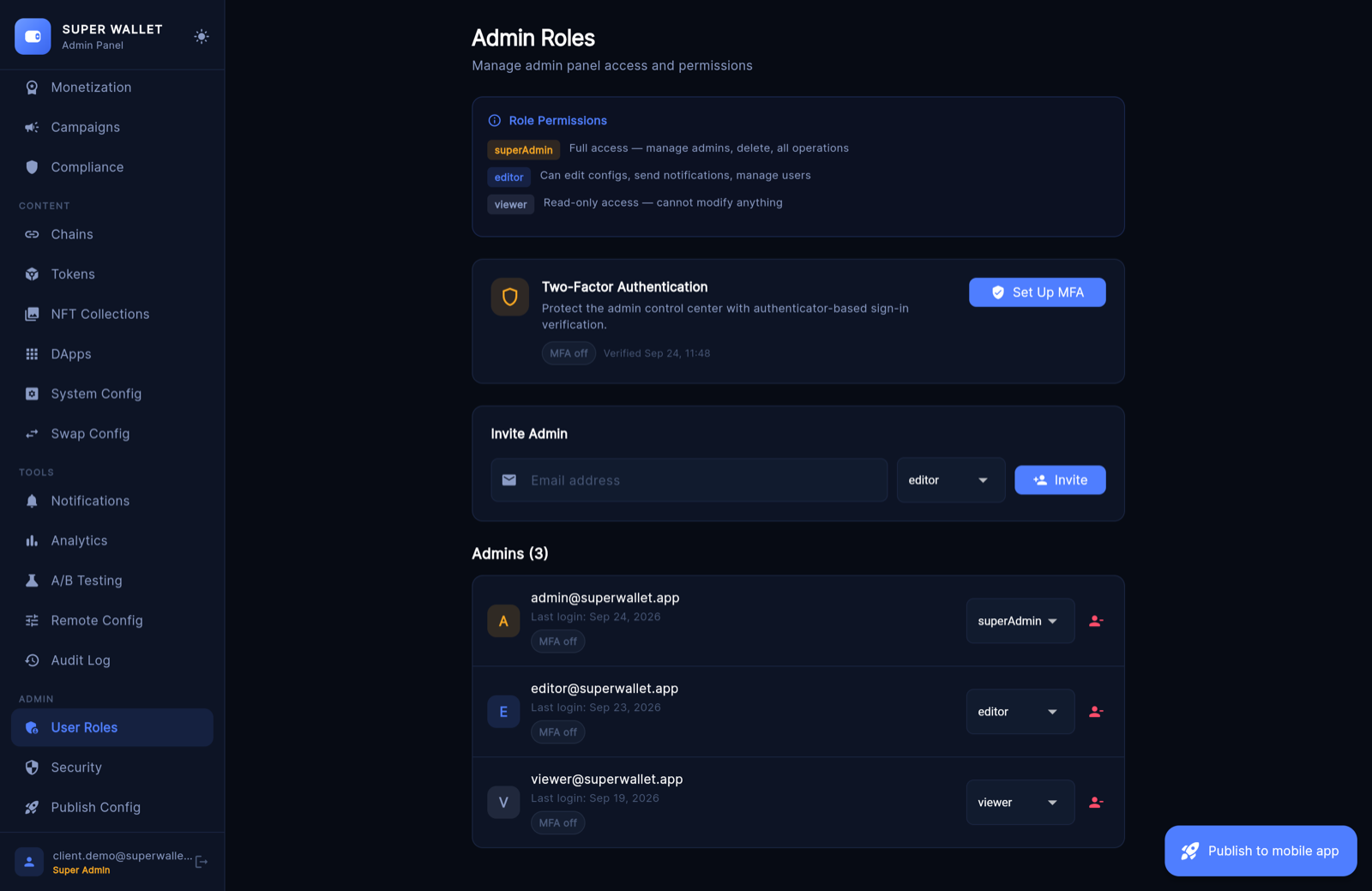 User Roles
